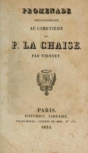 Cover of: Promenade philosophique au cimetière du p. La Chaise