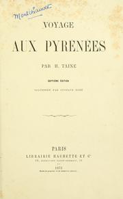 Cover of: Voyage aux Pyrénées by Hippolyte Taine