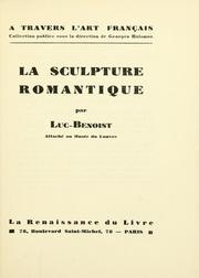 Cover of: La sculpture romantique