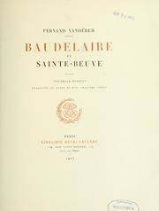 Cover of: Baudelaire et Sainte-Beuve