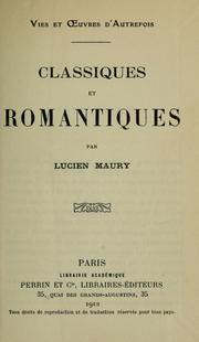 Cover of: Classiques et romantiques