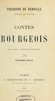 Cover of: Contes bourgeois by Théodore Faullain de Banville