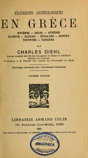 Cover of: Excursions archéologiques en Grèce by Charles Diehl