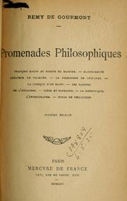 Cover of: Promenades philosophiques.