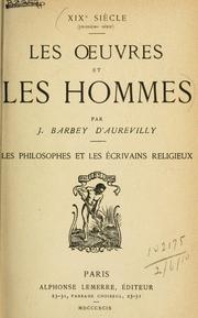 Cover of: Les philosophes et les écrivains religieux.