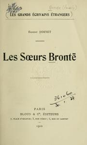 Cover of: Les soeurs Brontë by Ernest Dimnet