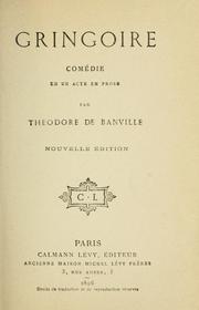 Cover of: Gringoire: comédie en un acte en prose.