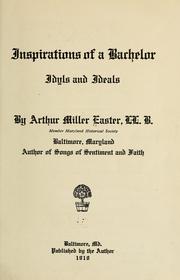 Cover of: Inspirations of a bachelor | Arthur Miller Easter