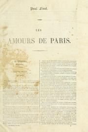 Cover of: amours de Paris