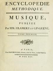 Cover of: Musique by Nicolas Etienne Framery