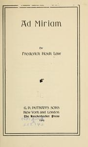 Cover of Ad Miriam