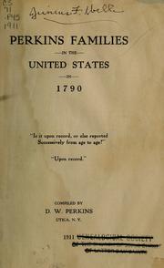 Cover of: Perkins families in the United States in 1790