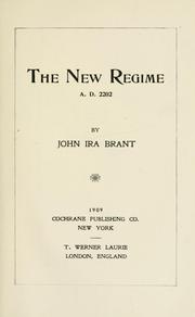 Cover of: The new regime: A.D. 2202