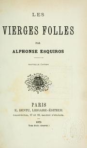 Cover of: Les vierges folles: roman