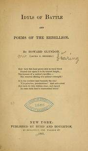 Cover of: Idyls of battle and poems of the rebellion