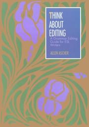 Cover of: Think about editing: a grammar editing guide for ESL writers