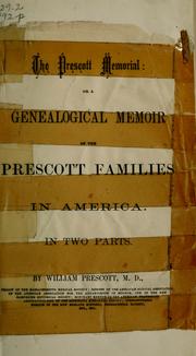 Cover of: The Prescott memorial by William Prescott