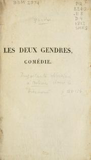 Cover of: Les deux gendres: comédie en cinq actes et en vers