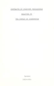 Cover of: Abstracts of Chancery proceedings relating to the family of Desborough. by Great Britain. Court of Chancery.