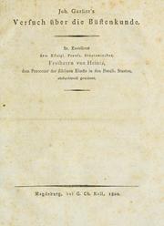 Cover of: Joh. Gurlitt's Versuch über die Büstenkunde.