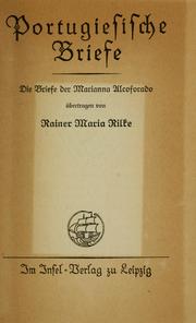 Cover of: Portugiesische Briefe by Gabriel de Guilleragues