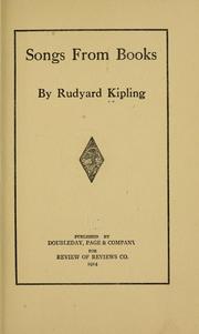 Cover of: Songs from books by Rudyard Kipling
