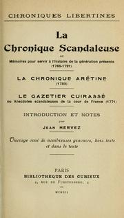 Cover of: La chronique scandaleuse by Guillaume Imbert de Boudeaux