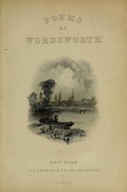 Cover of: Poems of Wordsworth. by William Wordsworth