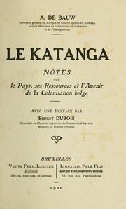 Le  Katanga by Anatole De Bauw