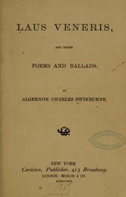 Cover of: Laus Veneris by Algernon Charles Swinburne