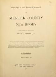 Cover of: Genealogical and personal memorial of Mercer County, New Jersey