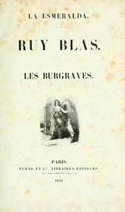 Cover of: Esmeralda: Ruy Blas ; Les Burgraves.