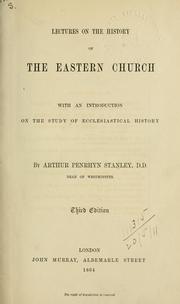 Lectures on the history of the Eastern Church