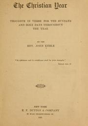 Cover of: The Christian year by John Keble, John Keble