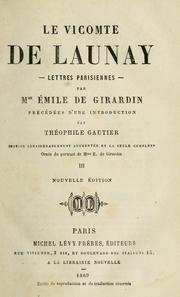 Cover of: Lettres parisiennes by Delphine de Girardin