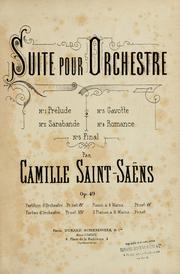 Cover of: Suite pour orchestre ...: Op. 49 ...