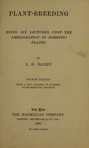 Cover of: Plant-breeding by L. H. Bailey