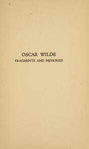 Cover of: Oscar Wilde, fragments and memories by Martin Birnbaum