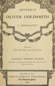 Cover of: Irving's Oliver Goldsmith by Washington Irving