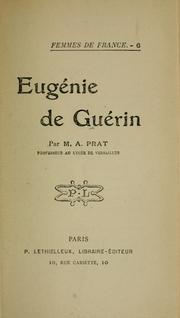 Cover of: Eugénie de Guérin