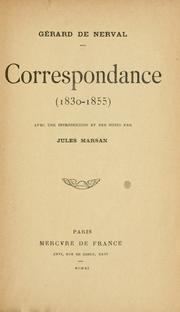 Cover of: Correspondance (1830-1855) by Gérard de Nerval