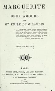 Cover of: Marguerite ou, Deux amours by Delphine de Girardin, Delphine de Girardin