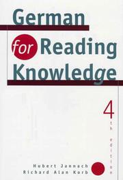 Cover of: German for reading knowledge by Hubert Jannach