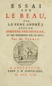 Cover of: Essai sur le beau