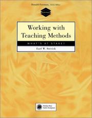 Cover of: Working with teaching methods: what's at stake?