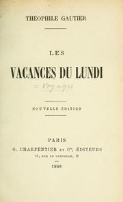 Les vacances du lundi by Théophile Gautier