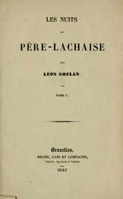 Cover of: Les nuits du Père-Lachaise