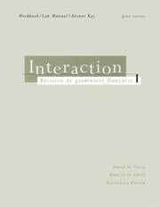 Cover of: Interaction: Cahier De Laboratoire Et De Travaux Pratiques