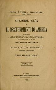Cover of: Cristóbal Colón y el descubrimiento de América by Alexander von Humboldt