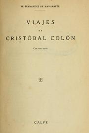 Cover of: Viajes de Cristóbal Colón by Martín Fernández de Navarrete